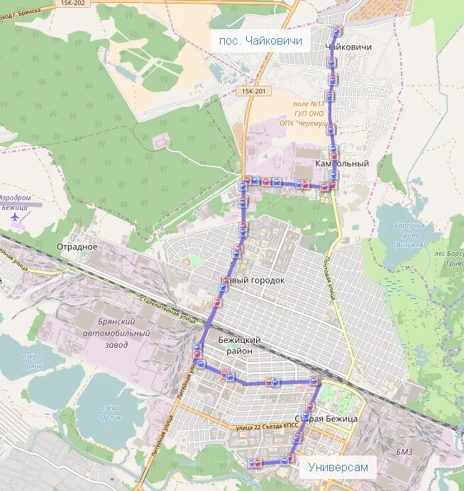 Схема маршрута 59 Брянск. Пос Чайковичи Брянск Бежицкий район. Карта Бежицкого района г Брянска. Карта Брянска с улицами. Схема маршрутов брянск