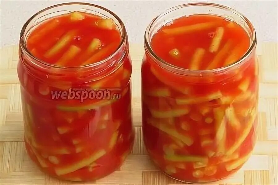 Рецепт стручковой фасоли в томате на зиму