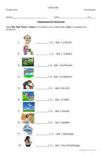 Demonstrative pronouns worksheets