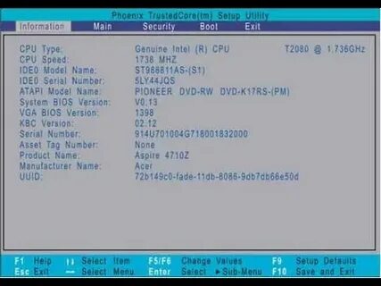 Acer aspire bios update