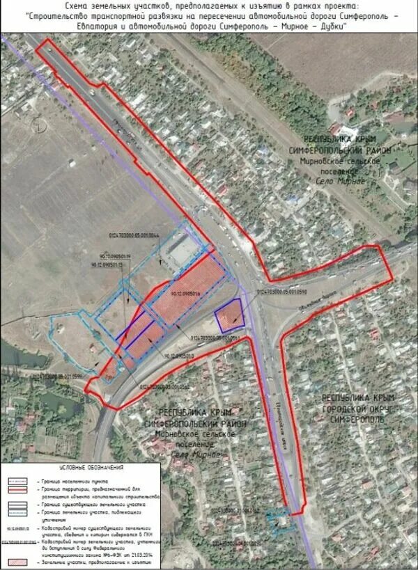 Транспортная развязка Симферополь мирное Дубки. Схемы развязок на Тавриде. Пересечение земельных участков. Схема трассы Симферополь Евпатория Мирный развязки.