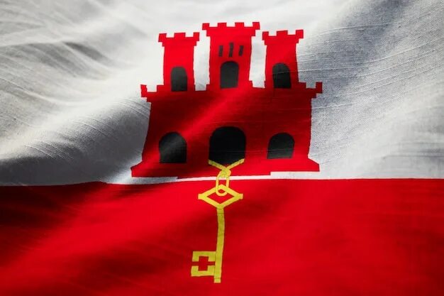 Premium Photo 3D illustration flag of Gibraltar is a region of United Kingdom Wa