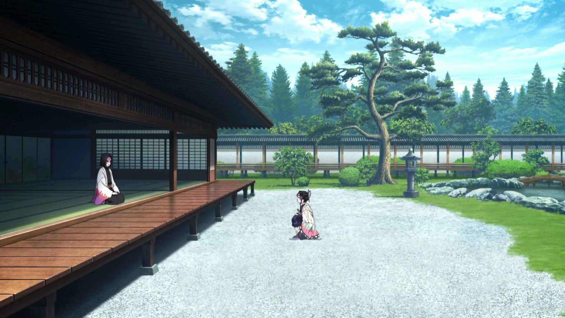 Деревня кузнецов аниме. Фон клинок рассекающий демонов деревня. Деревня кузнецово клинок рассекающий демонов. Клинок рассекающий демонов кузнец хаганезука. Поместье бабочки клинок рассекающий демонов.