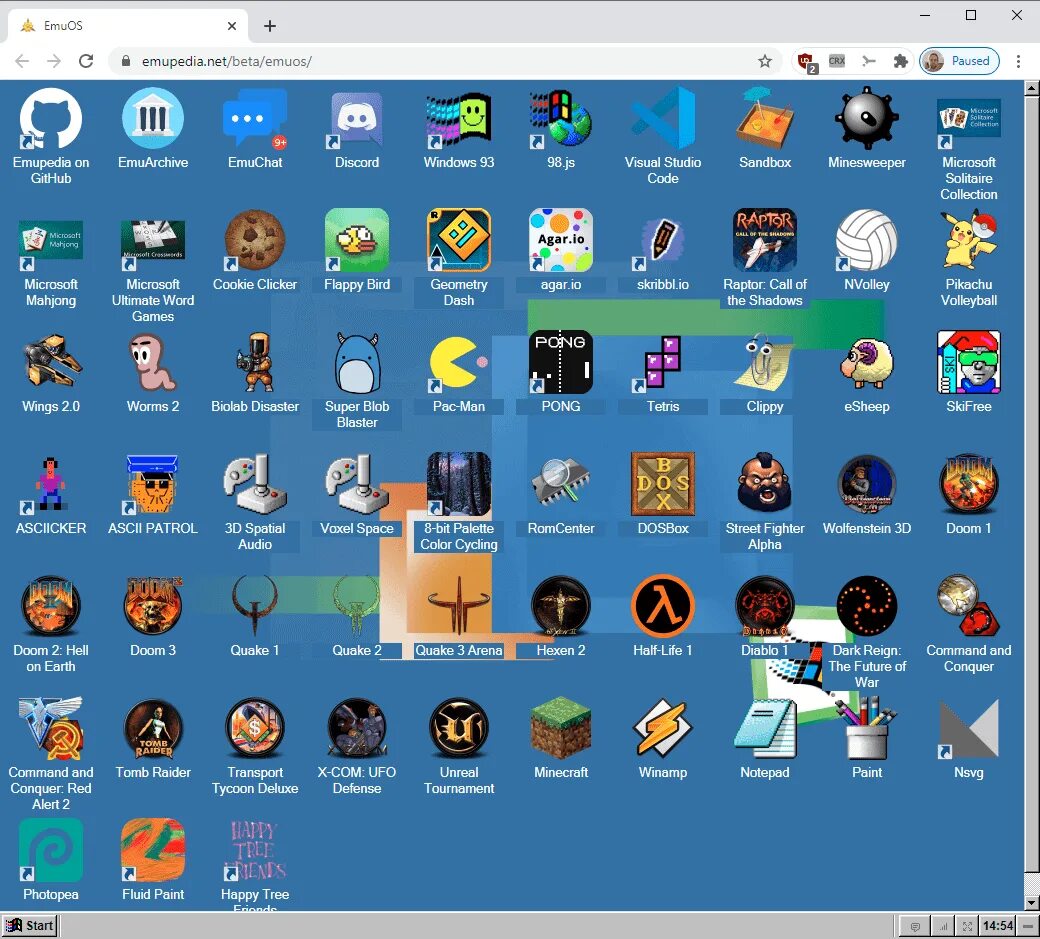 Emu os v2. Emupedia игры. EMUOS emupedia игры. Emopedia. Интерфейс виндовс 98.