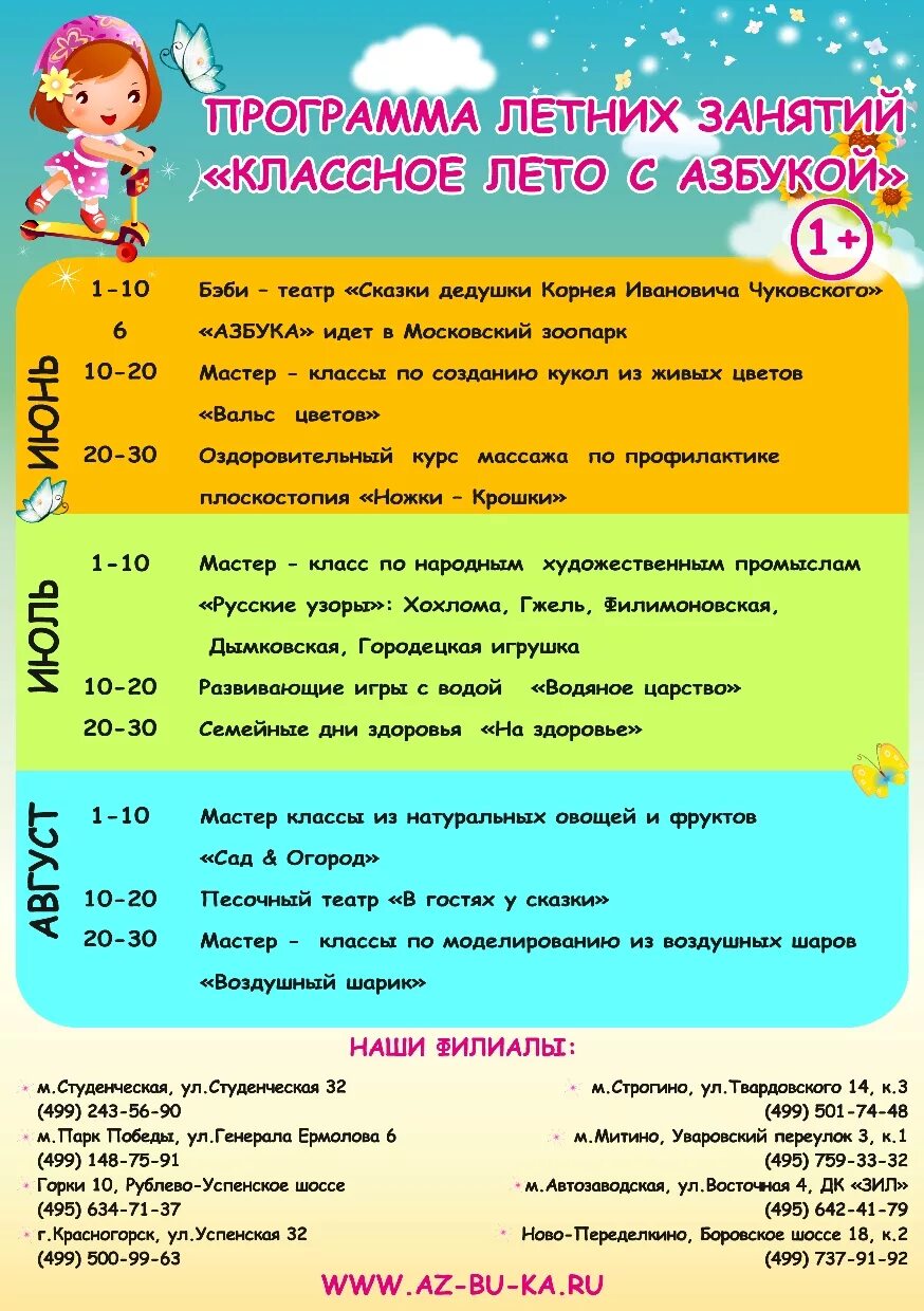 План занятий с детьми 3 4 года. Список детей на занятия. Список занятий летом. Список занятий на лето в детском саду. График занятий для ребенка.