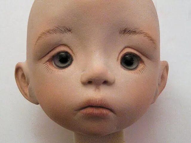 Лицо куклы. Голова куклы. Лепка лица куклы. Лепка головы куклы. Голова пупса