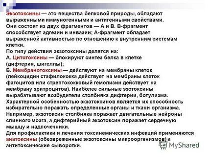 Экзотоксины это микробиология
