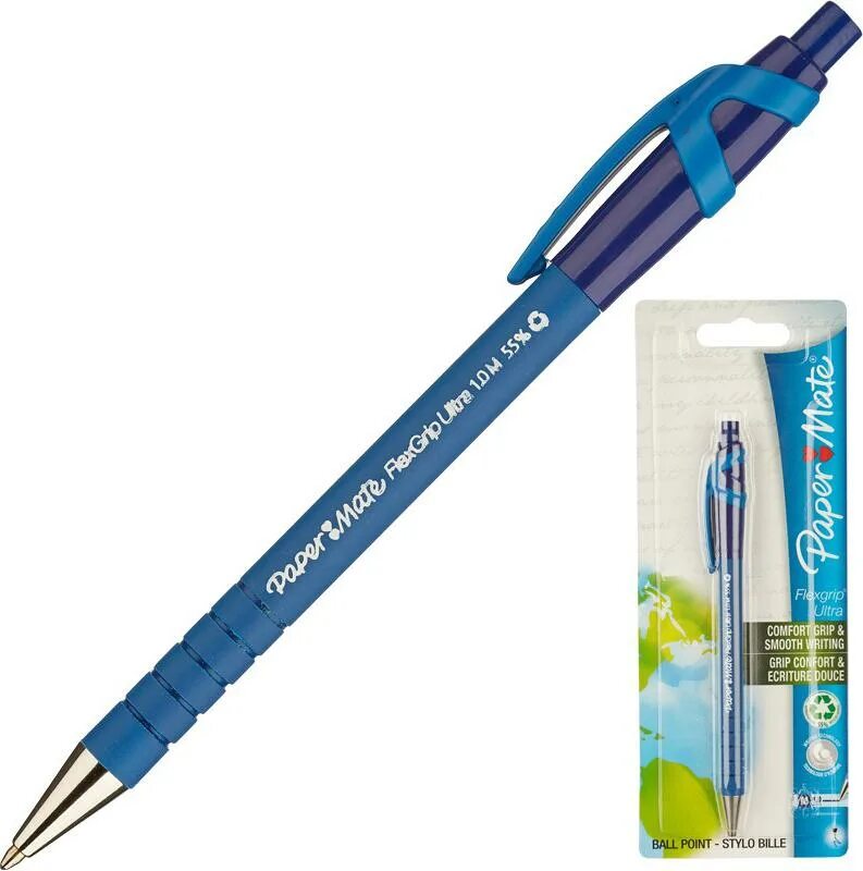 Ручки шариковые paper mate. Ручка шар. авт. paper mate &quot;flexgrip ultra&quot; синяя, 0,8мм. ручка шар.paper mate s0190053 flexgrip ultra черн.0,8мм. шариковая ручка paper mate. красная ручка шариковая автоматическая paper mate &quot;flexgrip ultra&quot;.