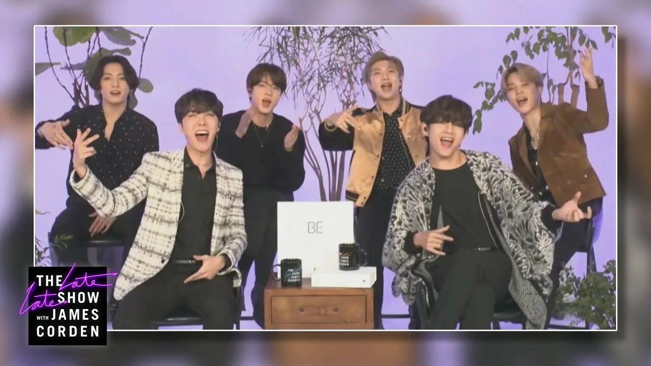 Шоу Джеймса Кордена BTS 2021. BTS на шоу Джеймса Кордена. BTS на шоу Джеймса Кордена 2020. Динамит БТС для Грэмми.