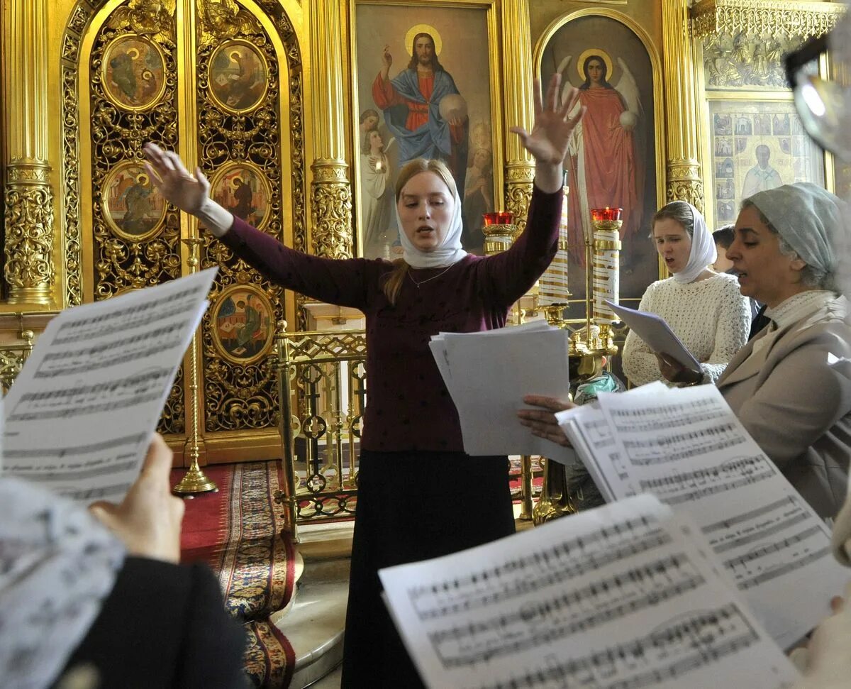 Пение в храме. Пение в церкви. Православные песнопения хор