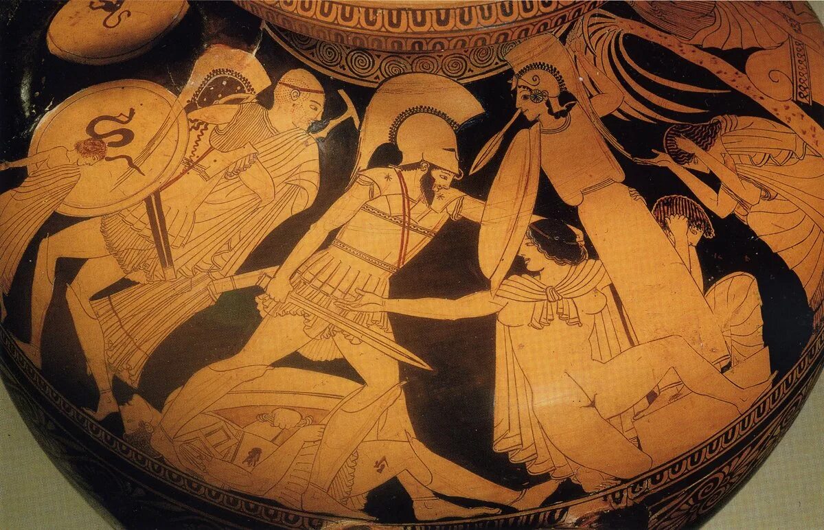 Греческие фрагмент. Афина вазопись. Полигнот вазописец. Гидрия гибель Трои. Клеофрада гибель Трои.