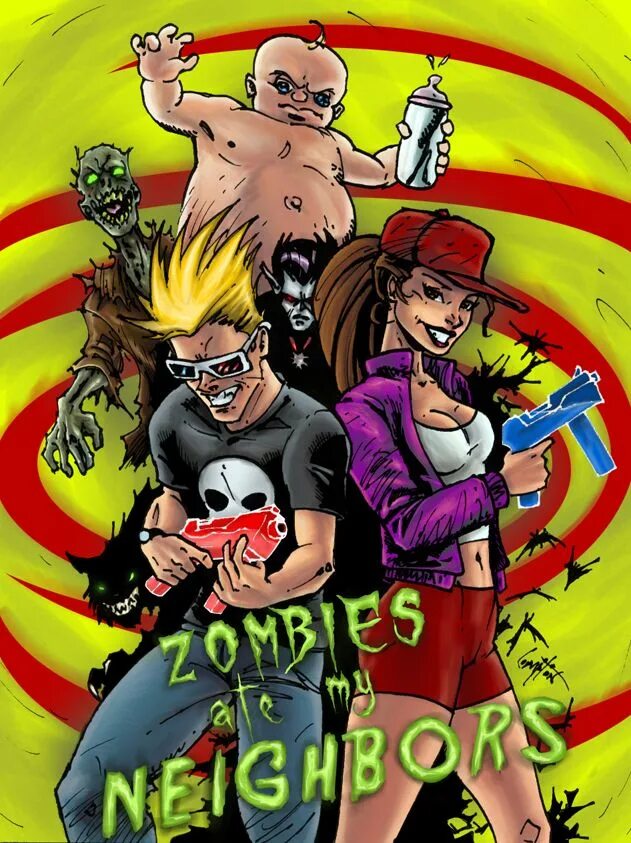 Zombies ate my Neighbors (1993). Zombies ate my Neighbors 2021. Zombies ate my Neighbors обложка. Сообщество steam скриншот зомби сожрали твои