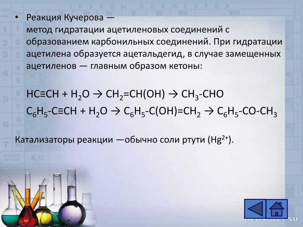 Ацетилен образуется в результате реакции. Реакция Кучерова в органической химии. Гидратация ацетилена (реакция Михаила Григорьевича Кучерова, 1881 г.):. Реакция Кучерова формулировка. Реакция гидратации кучкррва.