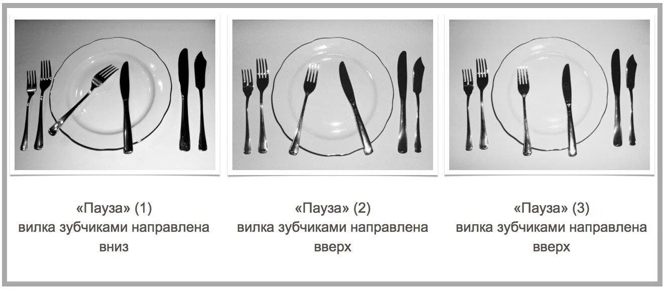 Расположение вилки и ножа по этикету. Этикет вилок и ложек. Вилки и ножи в ресторане. Столовый этикет.