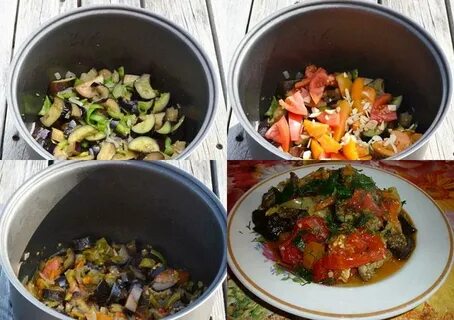 Перцы и баклажаны в мультиварке