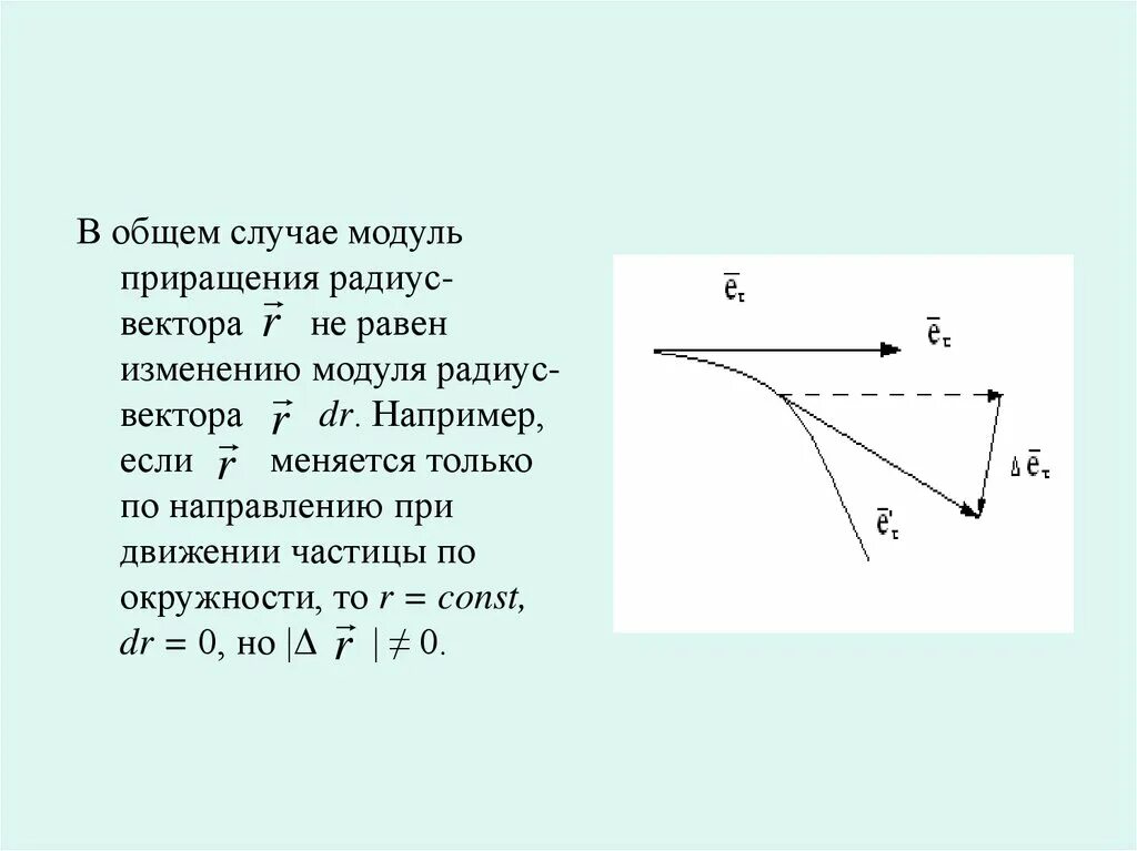 Приращение скорости. Приращение вектора. Модуль приращения радиус вектора. Радиус вектор. Приращение радиус вектора.