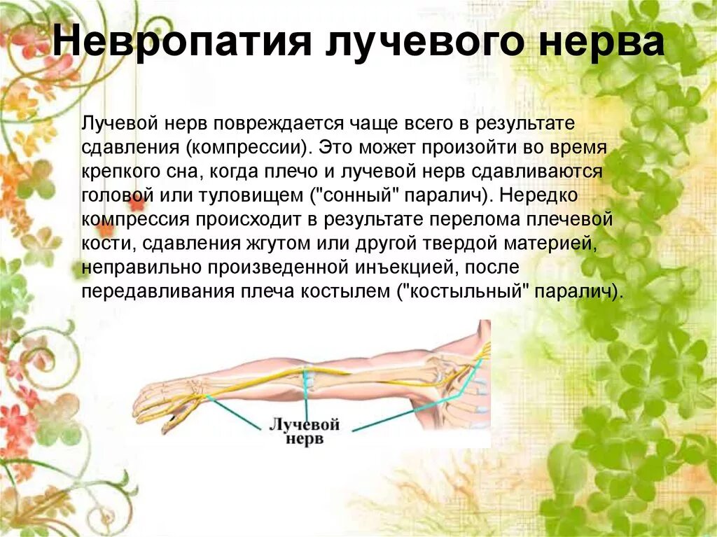 Полиневропатия лучевого нерва. Клинические проявления нейропатии лучевого нерва. Нейропатия лучевого нерва нерва. Неврит лучевого нерва патология. Нейропатия справа