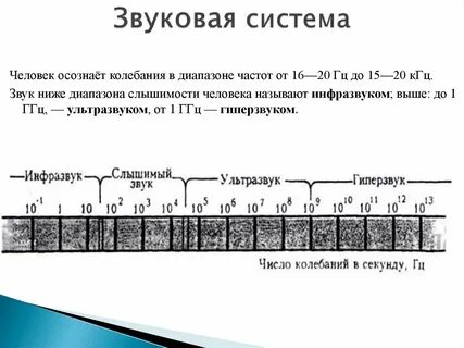 Какова примерно частота звука слышимого человеком