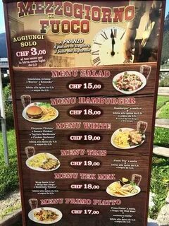 Дикий запад меню