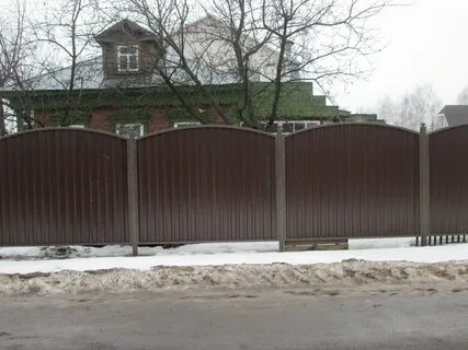Заборы из профнастила фотогалерея для частного дома