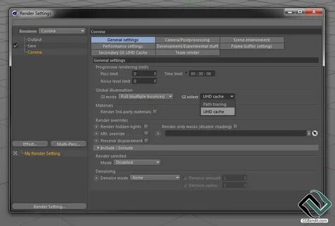 Rendering setup