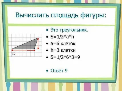 Как найти площадь по клеткам