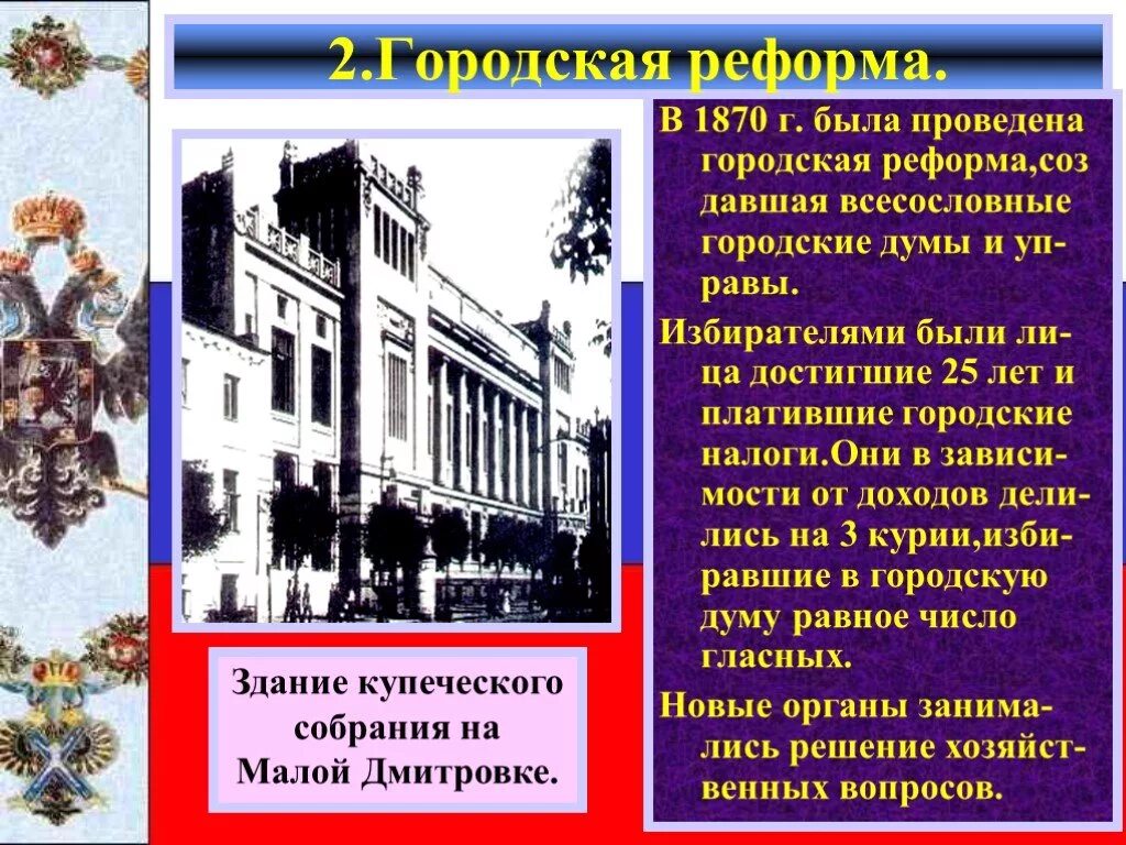 В 1870 г была проведена. Городская реформа 1870. городская реформа 1870 года. городская реформа 1870 г. суть + и -. городская дума 1870.