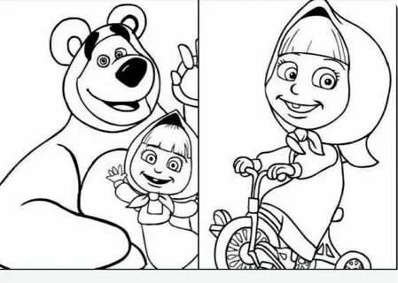 Foto para livros de colorir Tema:Masha eo urso Marcha e urso desenho, Masha e o 