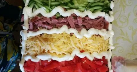 Салат полосками