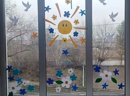 Окна на весну в детском саду