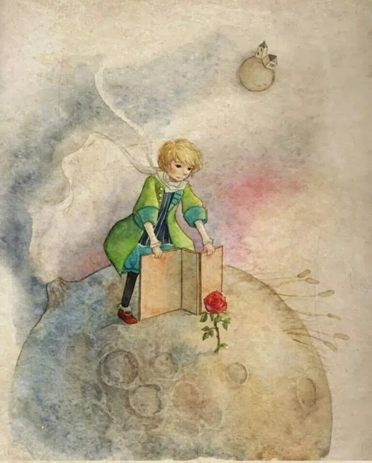 Маленький принц жил на маленькой планете. Антуан де сент-Экзюпери маленький принц иллюстрации. Экзюпери маленький принц. Маленький Принс Экзюпери.