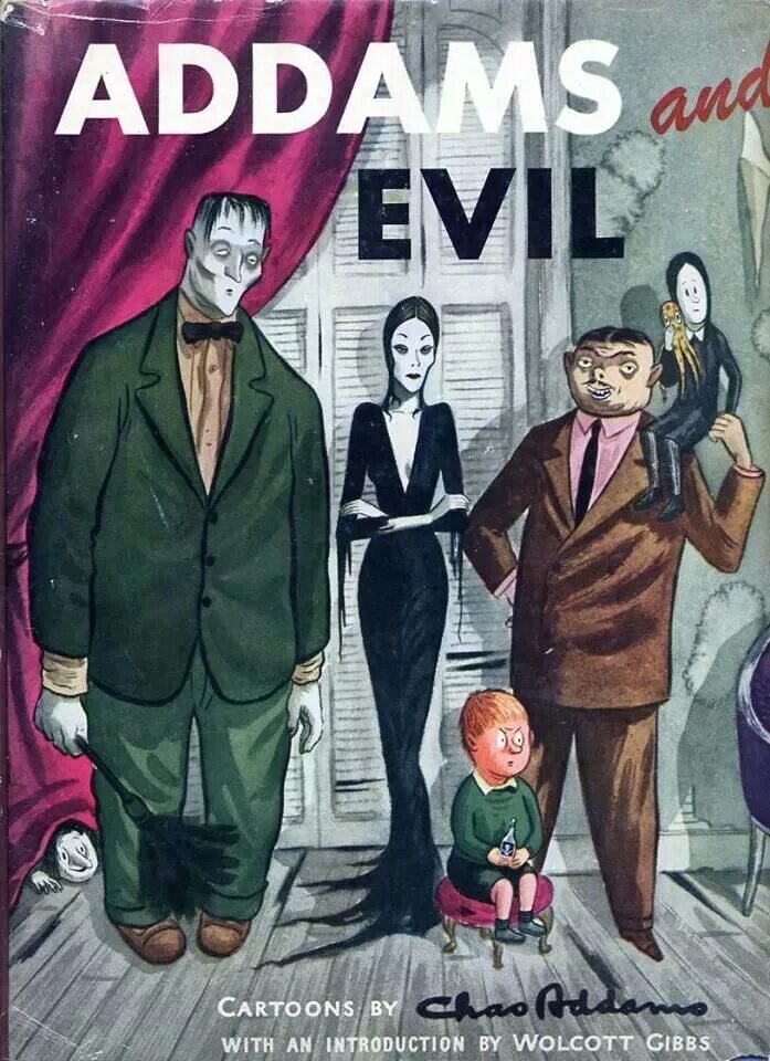 Комикс семейка. Семейка Аддамс комикс 1938. Семейка Аддамс комикс оригинал.