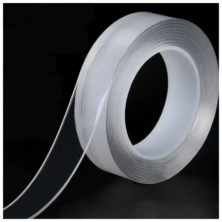 Купить прозрачную ленту. Нано скотч 3 метра. Нано скотч двухсторонний. Лента эластичная Gamma силиконовая, 6 мм, 100 м, прозрачная (TPU-6). Многоразовая клейкая силиконовая лента.