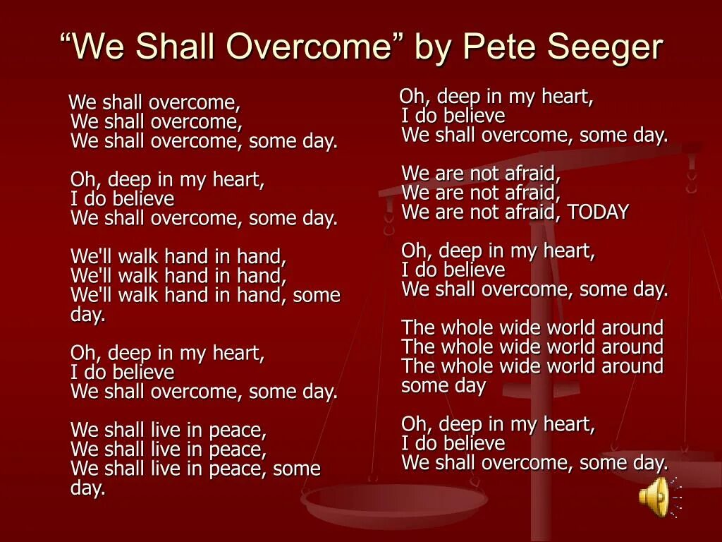 Shall we check. We shall overcome текст. Песня we shall overcome. Песня we shall overcome текст. We shall overcome Ноты.