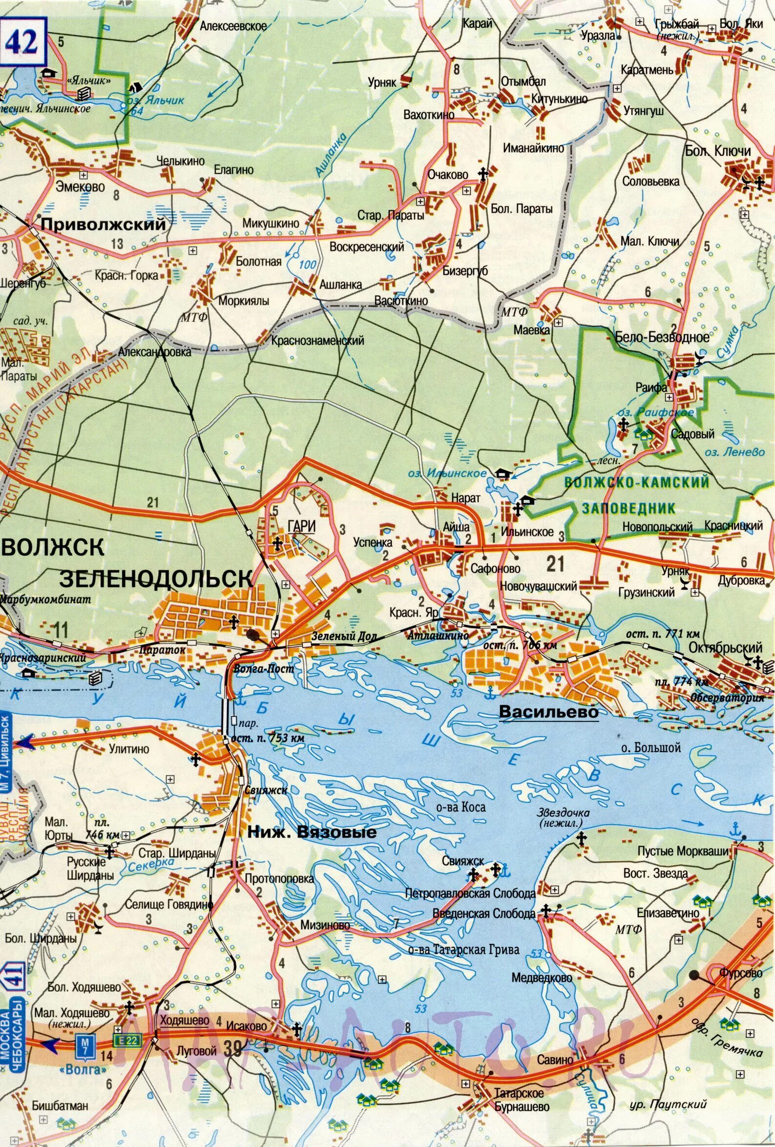 карта казань чебоксары