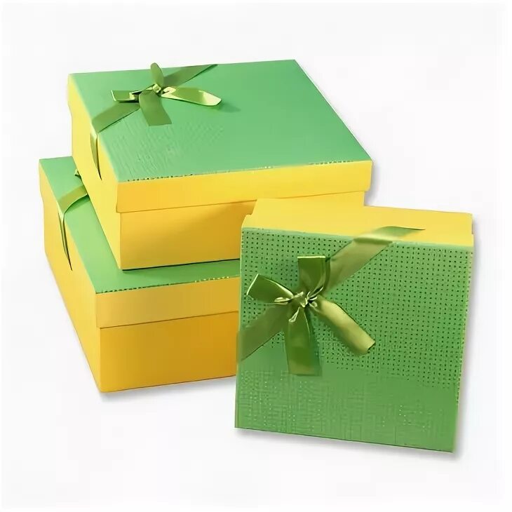 Желто зеленая коробка