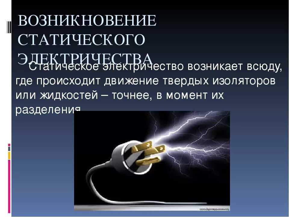 Сообщение статическое электричество в быту и технике