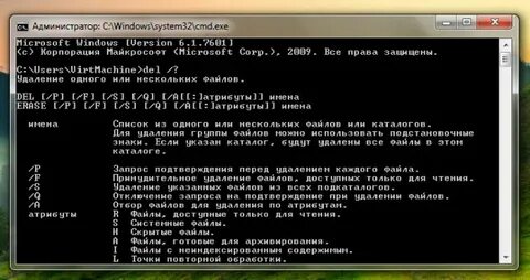 Скрытые файлы через командную строку