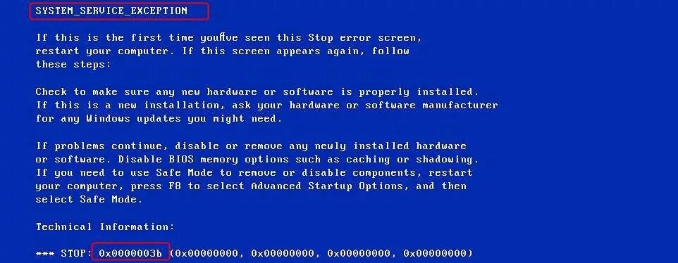 0x0000003b Windows 7. Ошибка Windows 7. Синий экран перезагрузка. Error 0x0000007b. Exception at address 0x00000000