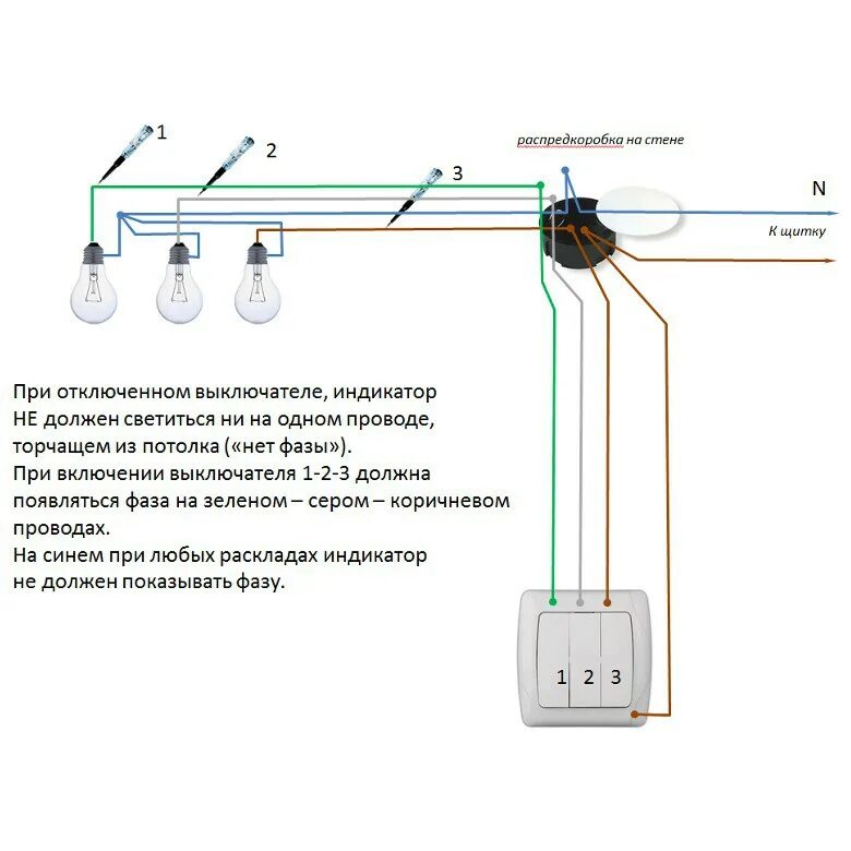 Схема подключения тройного выключателя света. Схема подключения проводки выключатель и лампы. Тройной выключатель подключение на три лампочки схема подключения. Схема подключения двухклавишного выключателя тройным проводом. Соединение проводов выключателя