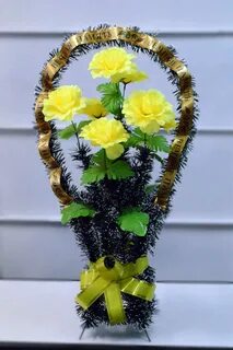 Корзина ритуальная из искусственных