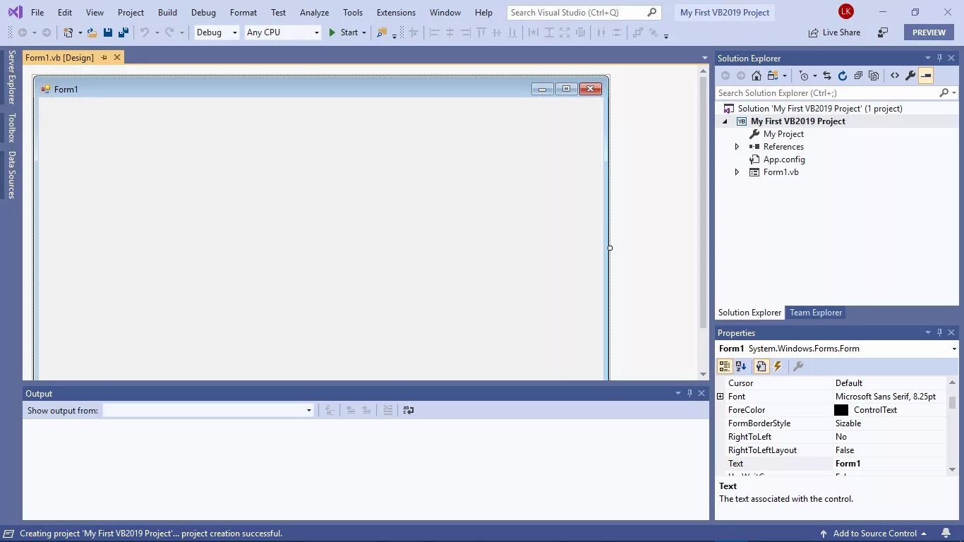 Microsoft studio 5. Visual basic 2019. среда разработки visual studio 2019. visual studio 2019 интерфейс. бейсик visual studio.