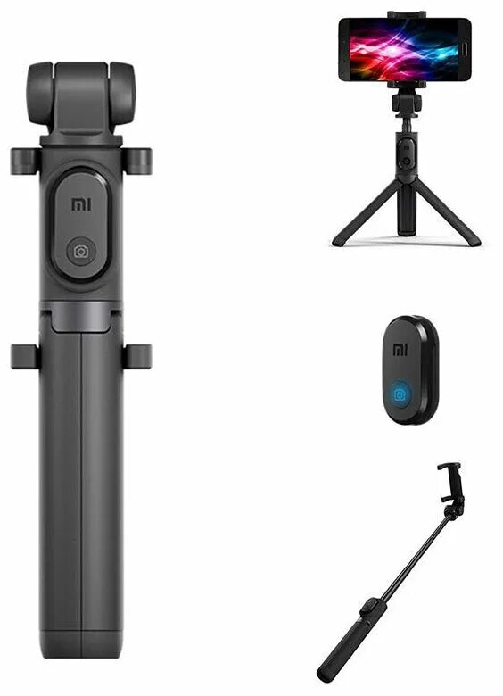 Xiaomi bluetooth selfie stick tripod. Монопод Xiaomi mi selfie Stick Tripod. Монопод-штатив Xiaomi mi selfie Stick Tripod Bluetooth Black. Штатив ксиоми для телефона. Ксиоми штатив под телефон.