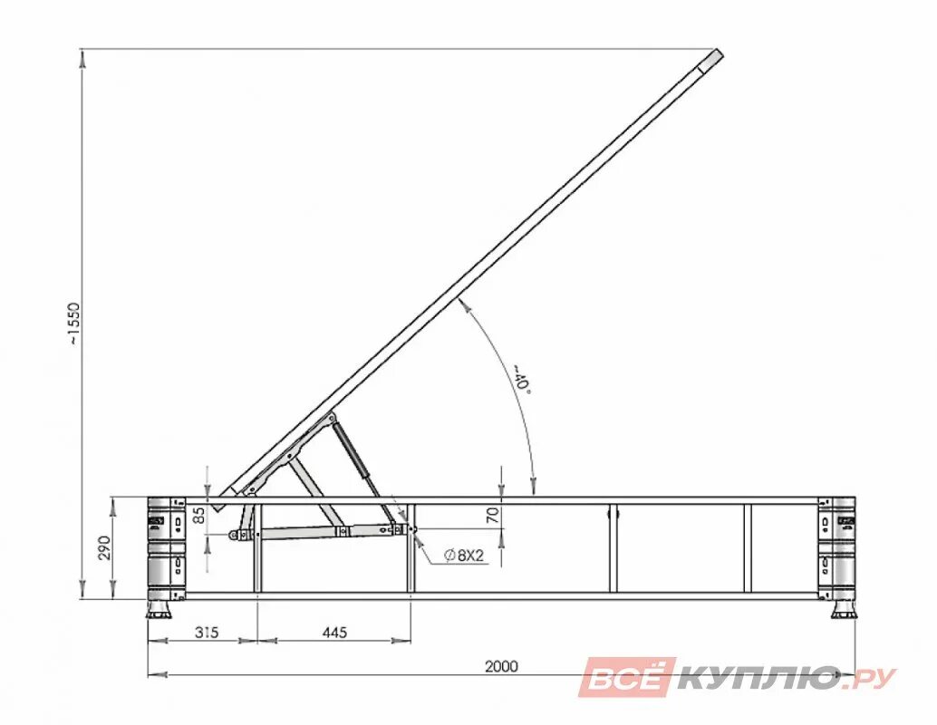 Как установить кровать с подъемным