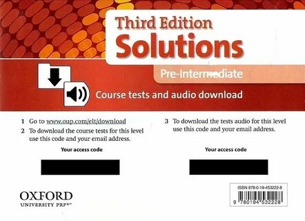 Solutions pre intermediate unit 3
