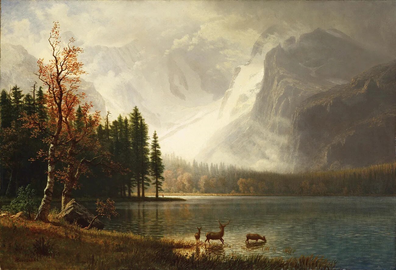 Пейзаж Albert Bierstadt. Albert Bierstadt художник.