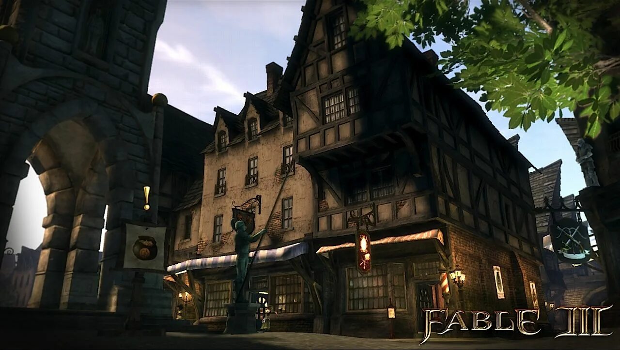 Fable cottage. Fable 2 Bowerstone. Fable замок Бауэрстоун. Fable 3 Bowerstone. Fable 2 Castle.