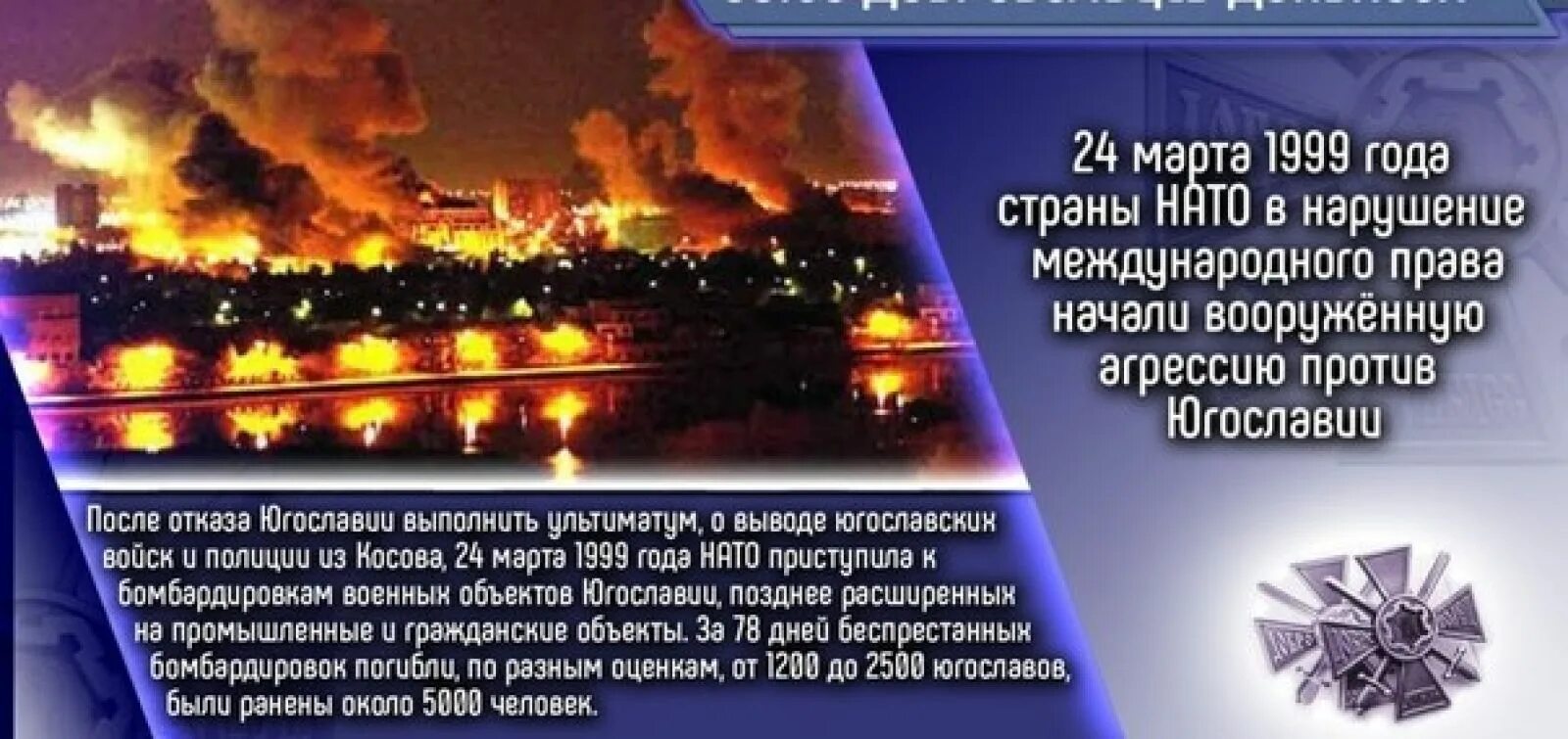 Югославия бомбардировки НАТО. День начала агрессии НАТО против Югославии в 1999 году.