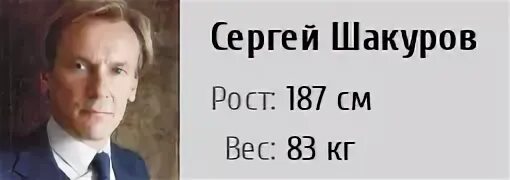 Рост шакурова сергея. Рост шакурова сергея