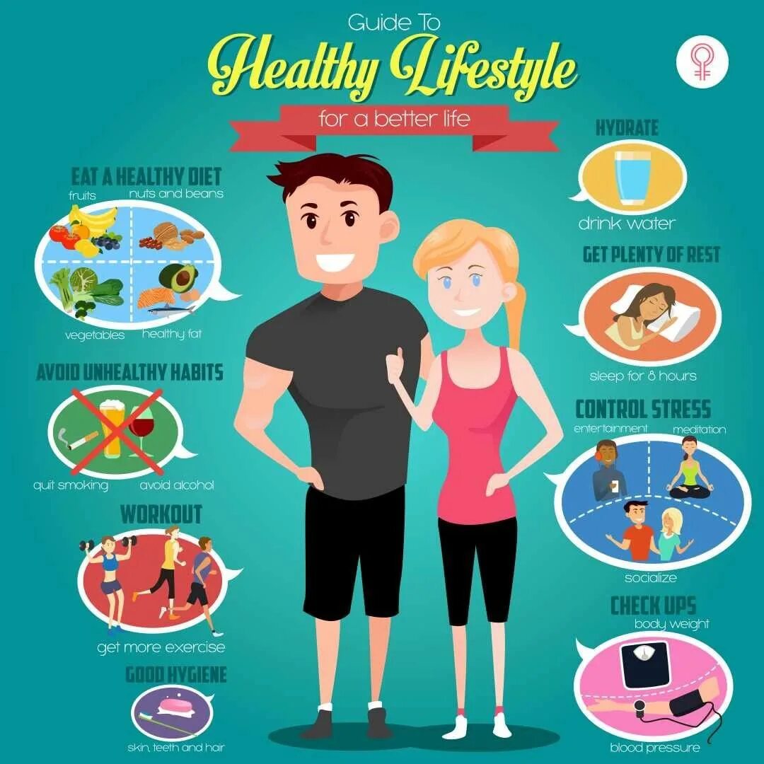 Healthy eating and keeping physically active are